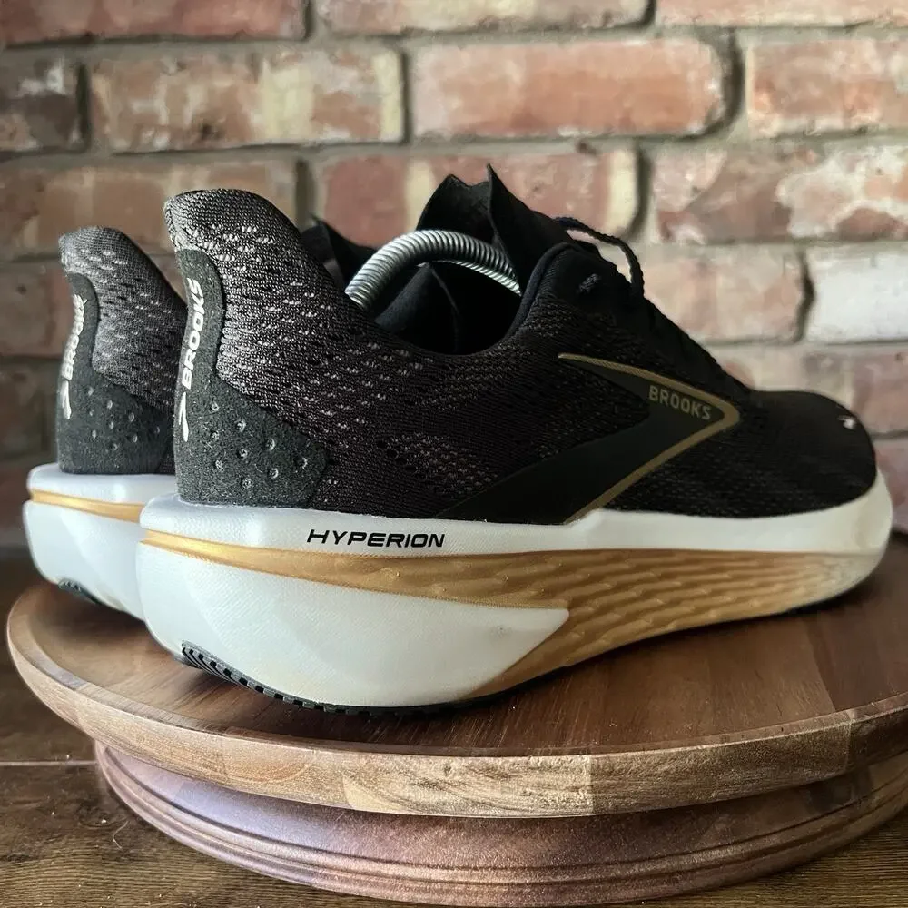 Brooks Hyperion 2 Race Running Cushioned Black Gold Sneakers Shoes Mens 12